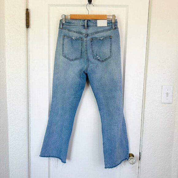 Pistola | High‎ Rise Slim Straight Leg Raw Hem Ankle Jeans Light Wash Size 29 - Picture 2 of 6